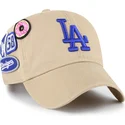 cappellino-curva-khaki-regolabile-clean-up-badges-dei-los-angeles-dodgers-mlb-di-47-brand