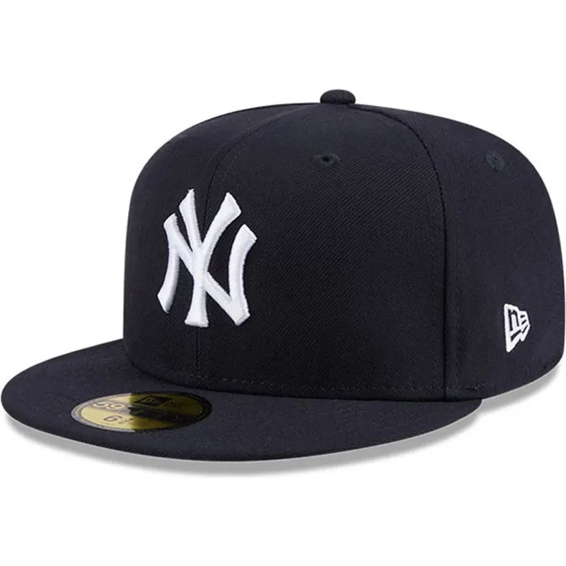 cappello-piatto-blu-marino-chiuso-59fifty-hidden-hit-dei-new-york-yankees-mlb-di-new-era