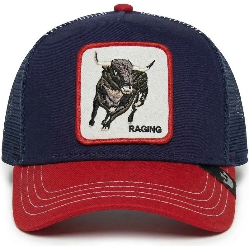 cappellino-trucker-blu-marino-e-rosso-toro-raging-bull-fab-farm-di-goorin-bros