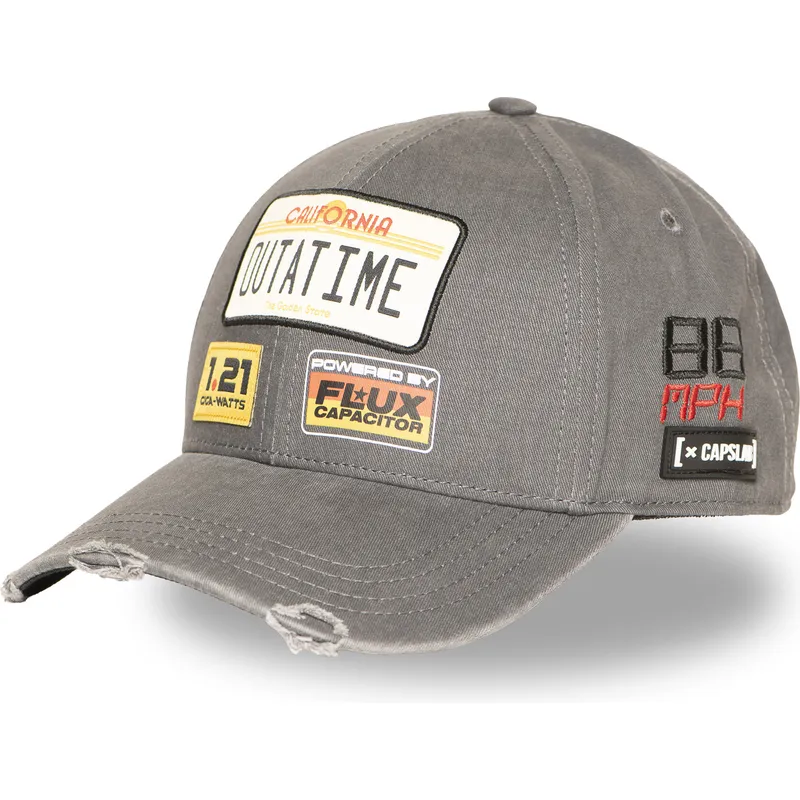 cappellino-curvo-grigio-snapback-outatime-btf1-outb-back-to-the-future-di-capslab