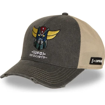 Cappellino trucker grigio e beige Robot Grendizer GOL7 GOLB di Capslab