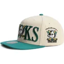 cappello-piatto-verde-e-beige-snapback-across-the-board-di-anaheim-ducks-nhl-di-mitchell-ness