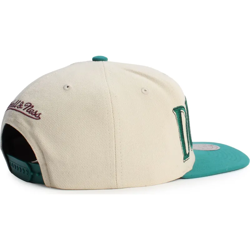 cappello-piatto-verde-e-beige-snapback-across-the-board-di-anaheim-ducks-nhl-di-mitchell-ness