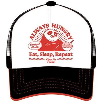 Cappellino trucker bianco e nero Po Always Hungry KFP TAKB Kung Fu Panda di Capslab