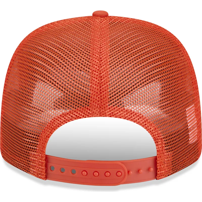 cappello-trucker-arancione-9seventy-stretch-snap-evergreen-degli-anaheim-ducks-nhl-di-new-era