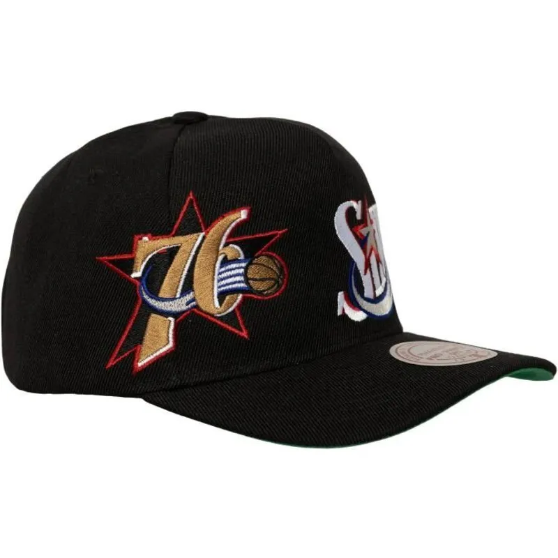 cappellino-curvo-nero-snapback-busted-pro-dei-philadelphia-76ers-nba-di-mitchell-ness
