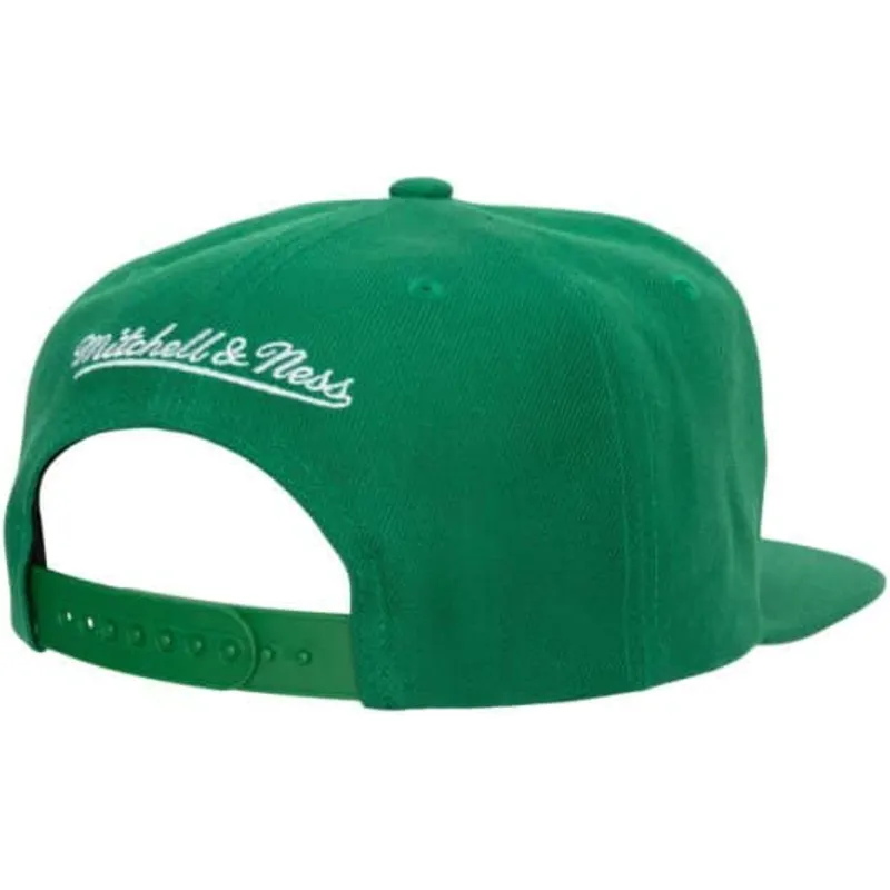 cappello-visiera-piatta-verde-snapback-team-ground-20-di-boston-celtics-nba-di-mitchell-ness