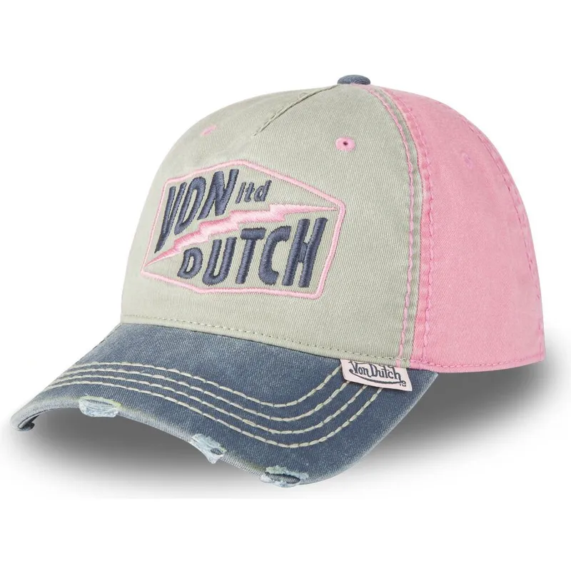 cappellino-curvo-grigio-e-rosa-regolabile-retro11-di-von-dutch