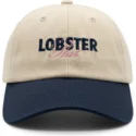 cappellino-curvo-beige-e-blu-marino-regolabile-lobster-slut-di-pica-pica