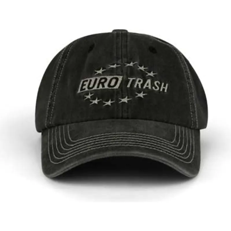 cappellino-curvo-nero-regolabile-eurotrash-distressed-washed-di-pica-pica