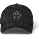 cappellino-curvo-nero-regolabile-smiley-washed-di-pica-pica