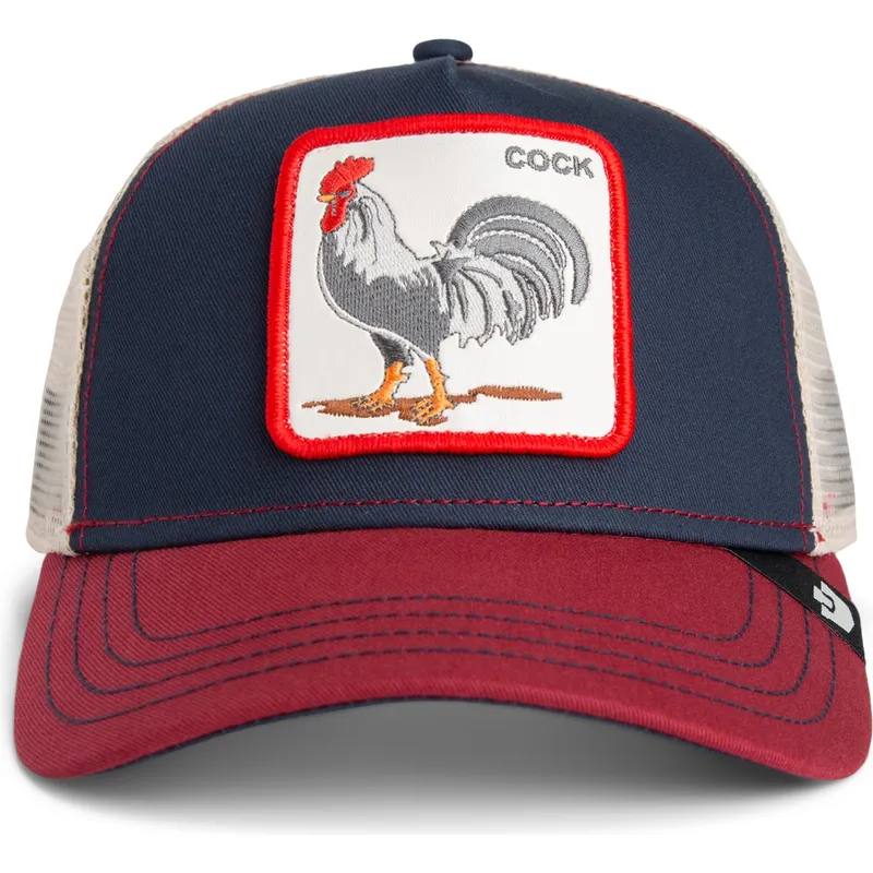 cappellino-trucker-blu-marino-gallo-all-american-rooster-di-goorin-bros