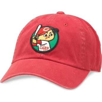 Cappellino curvo rosso regolabile Archive di Hiroshima Toyo Carp di American Needle