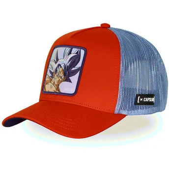 Cappellino trucker arancione Son Goku Ultra Instinct DBS8 ULTB Dragon Ball di Capslab