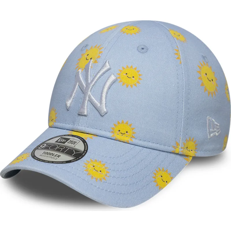 cappellino-curvo-blu-regolabile-per-bambino-9forty-summer-all-over-print-dei-new-york-yankees-mlb-di-new-era