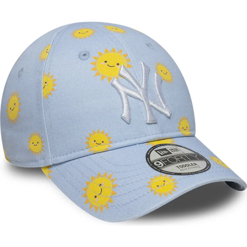 cappellino-curvo-blu-regolabile-per-bambino-9forty-summer-all-over-print-dei-new-york-yankees-mlb-di-new-era
