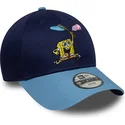 cappellino-curvo-blu-snapback-per-bambino-9forty-di-spongebob-di-new-era