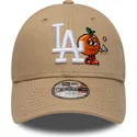 cappellino-curvo-beige-regolabile-per-bambino-9forty-icon-dei-los-angeles-dodgers-mlb-di-new-era