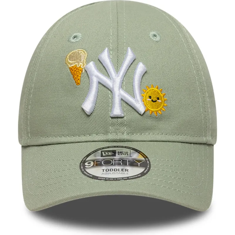 cappellino-curvo-verde-regolabile-per-bambino-9forty-summer-icon-dei-new-york-yankees-mlb-di-new-era
