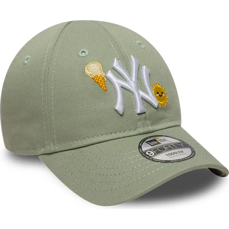 cappellino-curvo-verde-regolabile-per-bambino-9forty-summer-icon-dei-new-york-yankees-mlb-di-new-era
