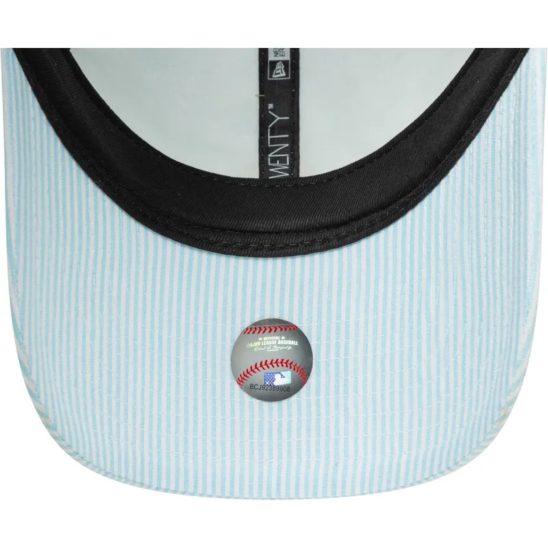 cappellino-curvo-blu-regolabile-9twenty-seersucker-dei-los-angeles-dodgers-mlb-di-new-era