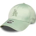 cappellino-curvo-verde-regolabile-da-donna-9forty-bow-back-satin-dei-los-angeles-dodgers-mlb-di-new-era