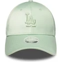 cappellino-curvo-verde-regolabile-da-donna-9forty-bow-back-satin-dei-los-angeles-dodgers-mlb-di-new-era