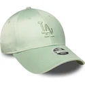 cappellino-curvo-verde-regolabile-da-donna-9forty-bow-back-satin-dei-los-angeles-dodgers-mlb-di-new-era