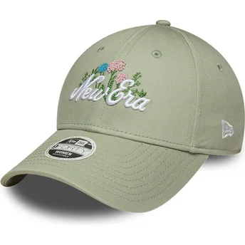 Cappellino curvo verde regolabile da donna 9FORTY Beaded di New Era