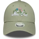 cappellino-curvo-verde-regolabile-da-donna-9forty-beaded-di-new-era