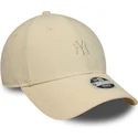 cappellino-curvo-beige-regolabile-da-donna-9forty-mini-cord-dei-new-york-yankees-mlb-di-new-era