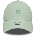 cappellino-con-visiera-curva-verde-regolabile-da-donna-9forty-mini-cord-dei-new-york-yankees-mlb-di-new-era