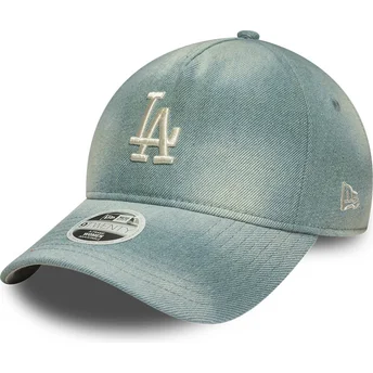 Cappellino curvo blu regolabile da donna 9TWENTY A Frame Denim dei Los Angeles Dodgers MLB di New Era