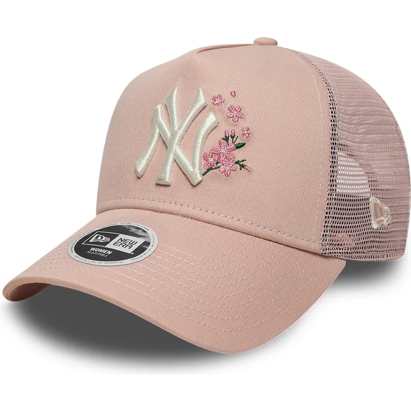 cappellino-trucker-rosa-da-donna-9forty-a-frame-floral-dei-new-york-yankees-mlb-di-new-era