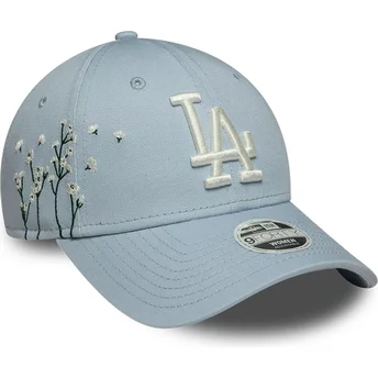 Cappellino curvo blu regolabile da donna 9FORTY Floral Icon dei Los Angeles Dodgers MLB di New Era