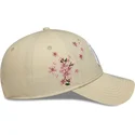 cappellino-curvo-beige-regolabile-da-donna-9forty-floral-icon-side-dei-new-york-yankees-mlb-di-new-era