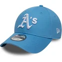 cappellino-visiera-curva-azzurro-regolabile-9forty-league-essential-di-oakland-athletics-mlb-di-new-era