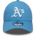 cappellino-visiera-curva-azzurro-regolabile-9forty-league-essential-di-oakland-athletics-mlb-di-new-era