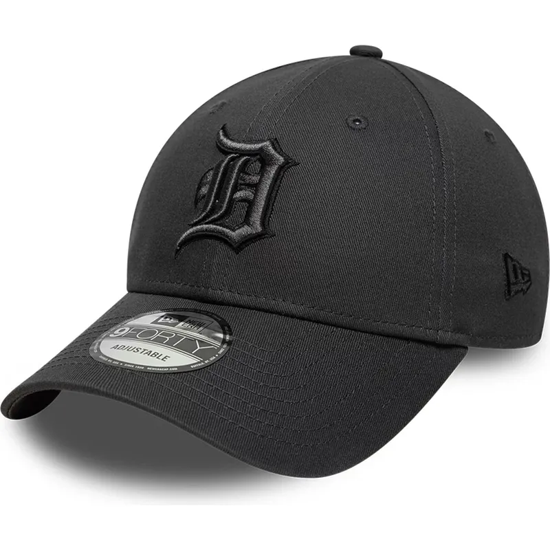 cappellino-con-visiera-curva-nero-regolabile-con-logo-nero-9forty-team-outline-di-detroit-tigers-mlb-di-new-era