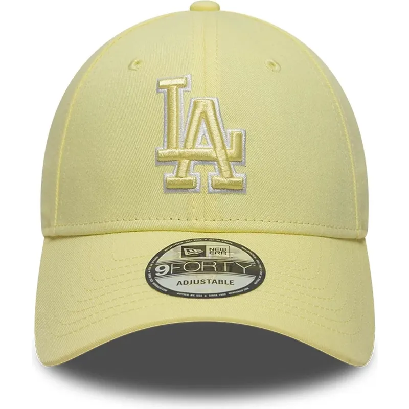 cappellino-con-visiera-curva-giallo-regolabile-con-logo-giallo-9forty-team-outline-dei-los-angeles-dodgers-mlb-di-new-era