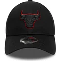 cappellino-curvo-nero-regolabile-con-logo-nero-9forty-team-outline-di-chicago-bulls-nba-di-new-era