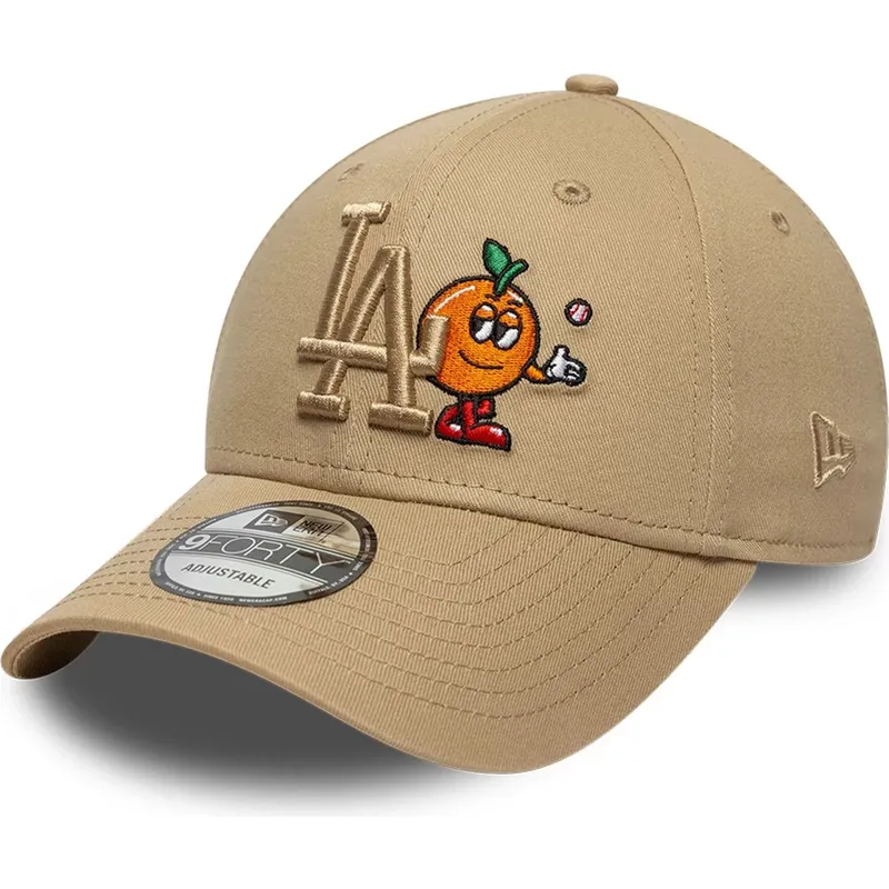 cappellino-curvo-marrone-regolabile-con-logo-marrone-9forty-tonal-icon-dei-los-angeles-dodgers-mlb-di-new-era