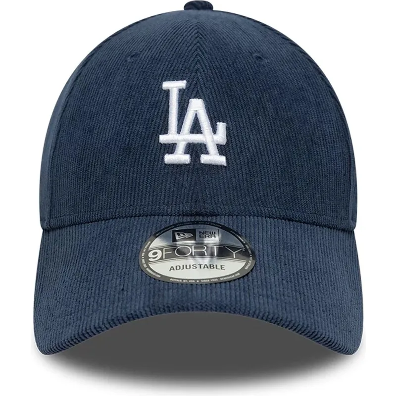 cappellino-visiera-curva-blu-marino-regolabile-9forty-soft-cord-di-los-angeles-dodgers-mlb-di-new-era