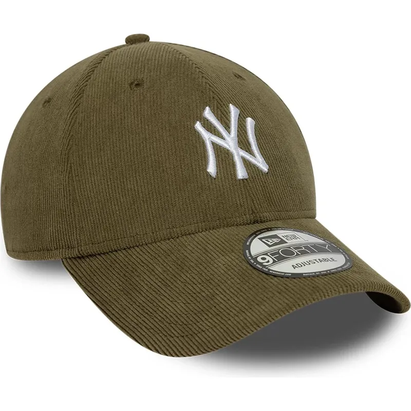 cappellino-curvo-verde-regolabile-9forty-soft-cord-dei-new-york-yankees-mlb-di-new-era