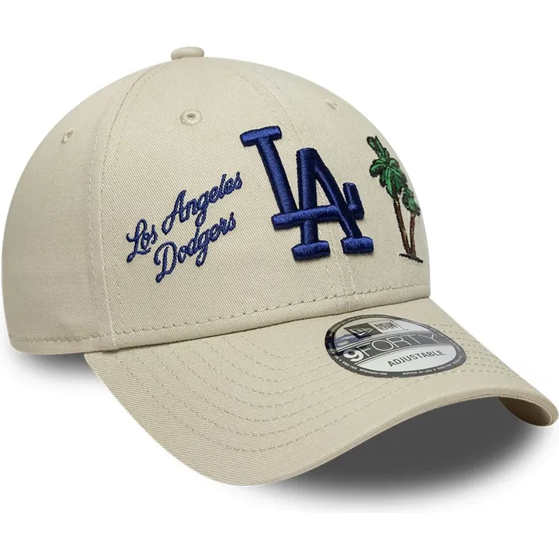 cappellino-curvo-beige-regolabile-9forty-city-icon-dei-los-angeles-dodgers-mlb-di-new-era