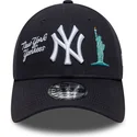cappellino-curvo-blu-marino-regolabile-9forty-city-icon-dei-new-york-yankees-mlb-di-new-era