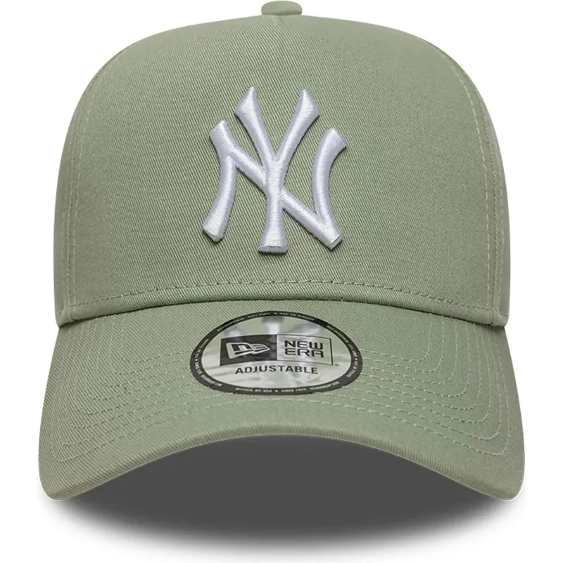 cappellino-visiera-curva-verde-snapback-e-frame-league-essential-di-new-york-yankees-mlb-di-new-era