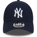 cappellino-visiera-curva-blu-marino-snapback-9forty-m-crown-linen-di-new-york-yankees-mlb-di-new-era