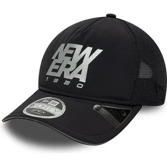 Cappellino trucker nero regolabile 9FORTY APEX Reflective A Frame di New Era