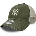 cappellino-trucker-verde-regolabile-9twenty-cotton-canv-dei-new-york-yankees-mlb-di-new-era